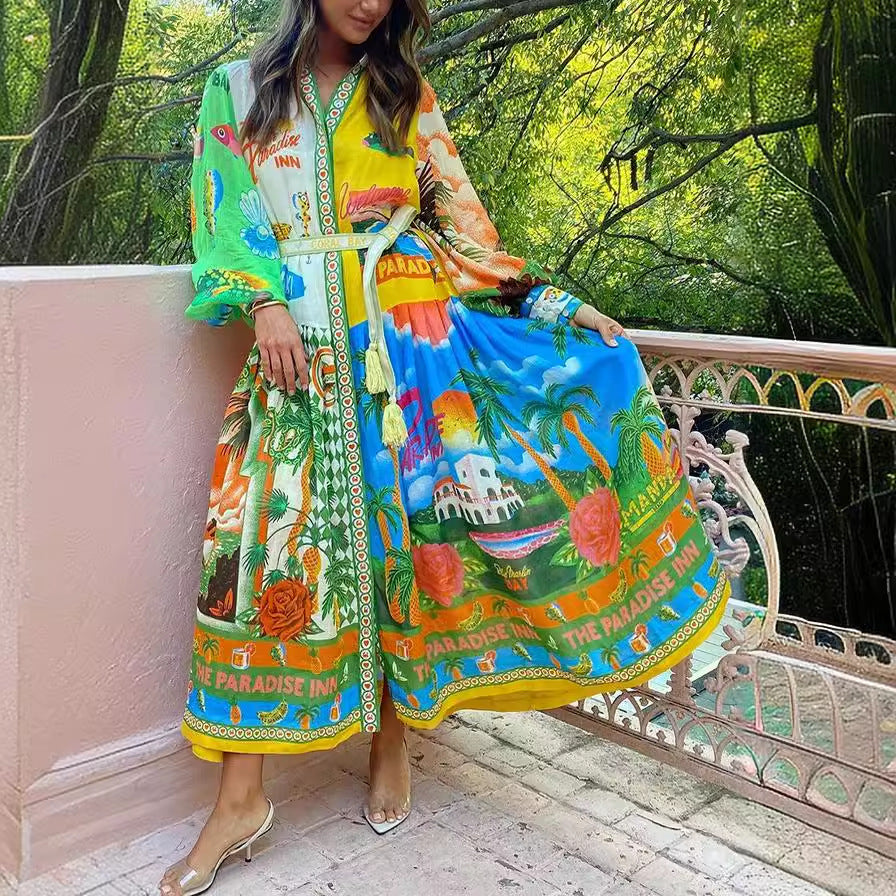 The Paradise Inn Printed Maxi Dress The Paradise Inn Printed Maxi Dress