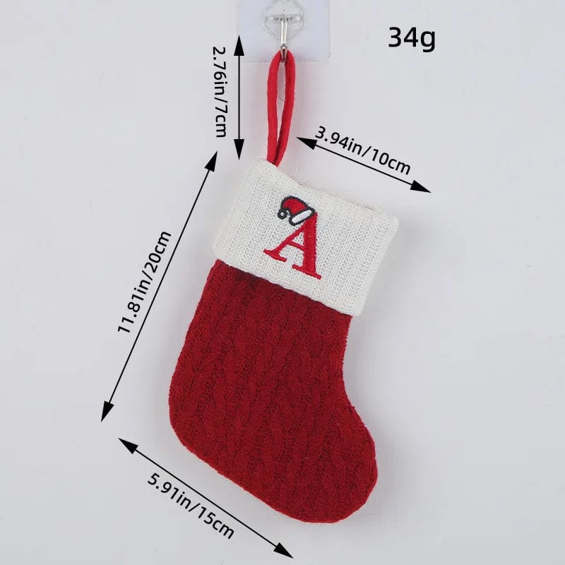 wickedafstore A Initial Cable Knitted Stockings