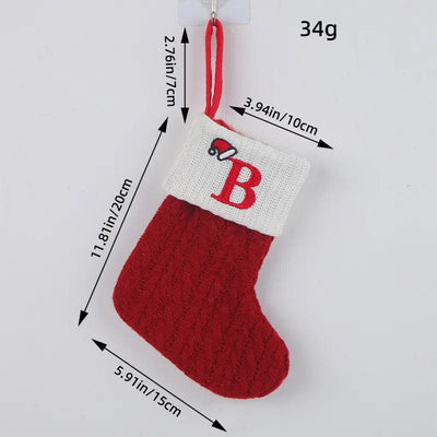 wickedafstore B Initial Cable Knitted Stockings