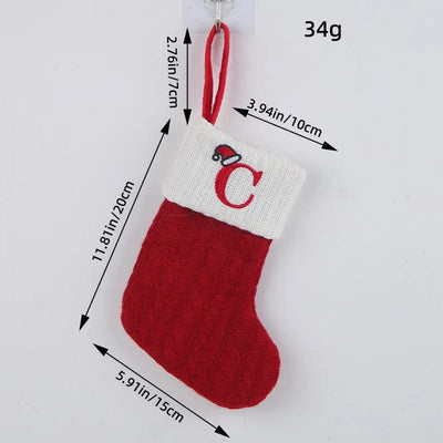 wickedafstore C Initial Cable Knitted Stockings