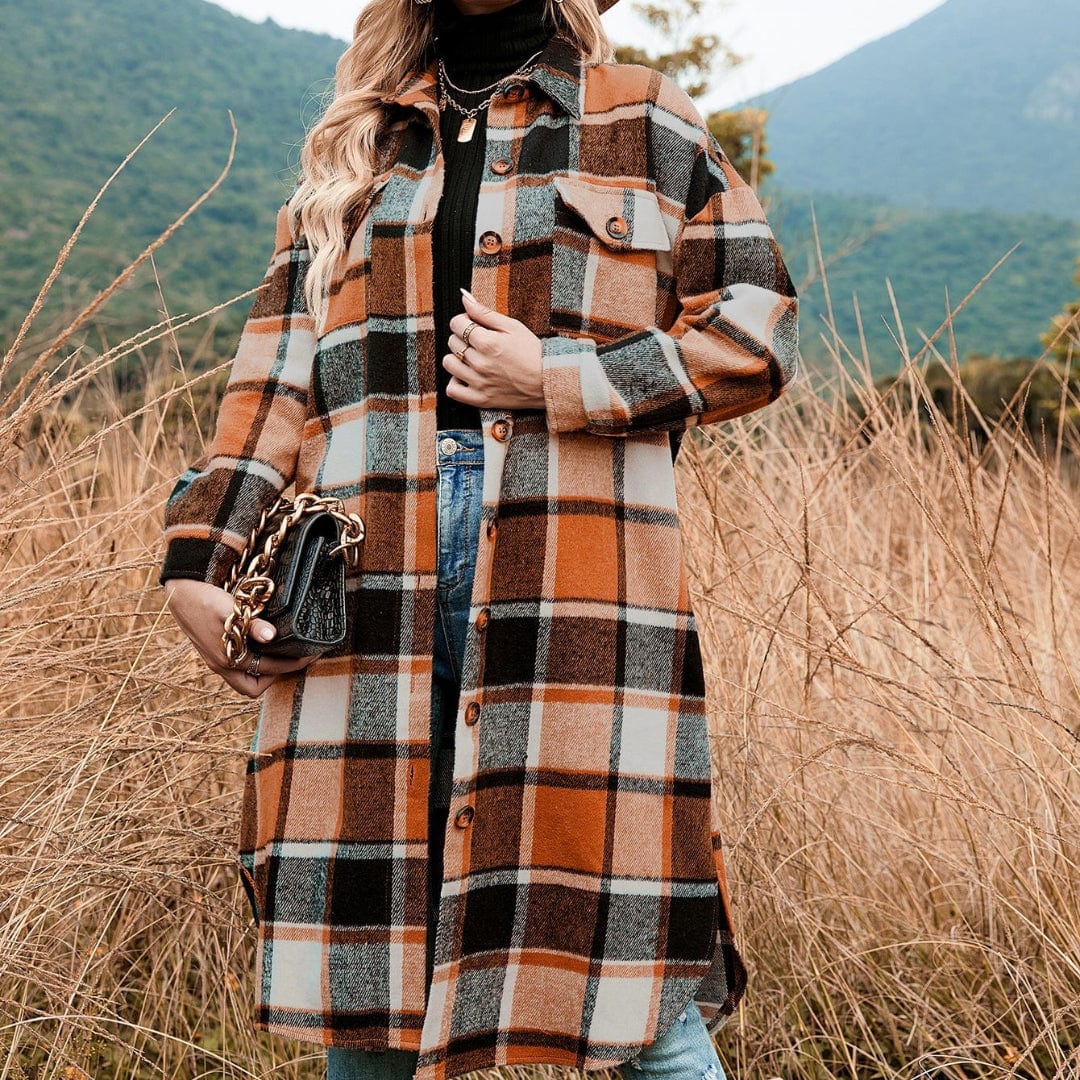 Plaid Tall Check Shacket Brushed Check Only Longline Shacket Only