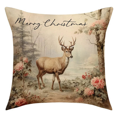 wickedafstore Deer / 45x45cm Christmas Cushion Covers