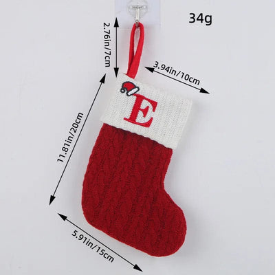 wickedafstore E Initial Cable Knitted Stockings