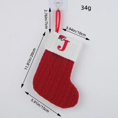 wickedafstore J Initial Cable Knitted Stockings
