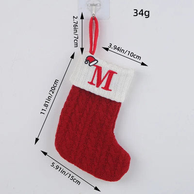 wickedafstore M Initial Cable Knitted Stockings