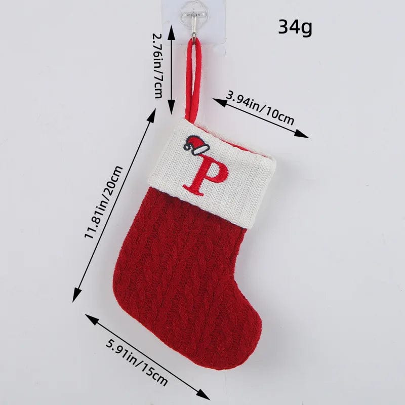 wickedafstore P Initial Cable Knitted Stockings