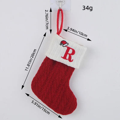 wickedafstore R Initial Cable Knitted Stockings