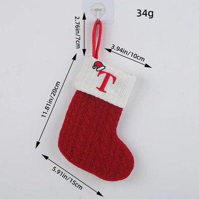 wickedafstore T Initial Cable Knitted Stockings