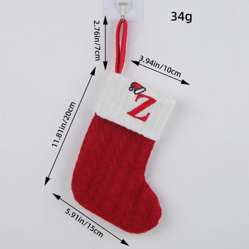 wickedafstore Z Initial Cable Knitted Stockings