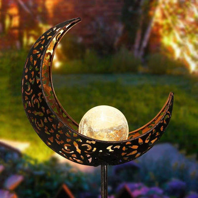 Solar Powered Crescent Moon Garden Light - wickedafstore