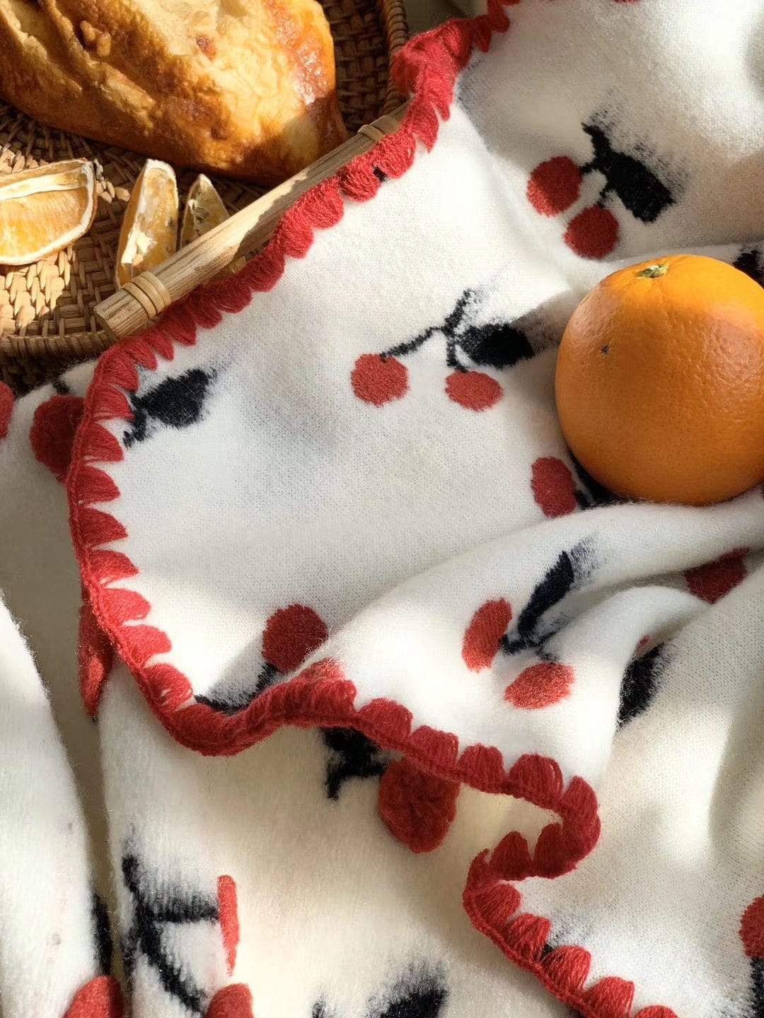 WickedAF All-Over Cherries Baby Blanket
