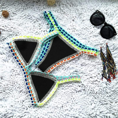 WickedAF Black 1 / S Crochet Bikini Set