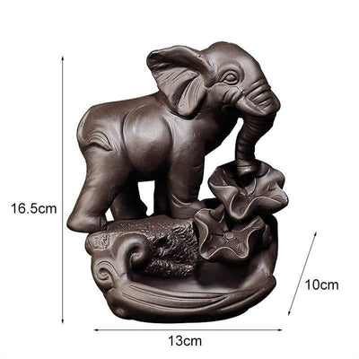 Ceramic Elephant Backflow Incense Burner - wickedafstore