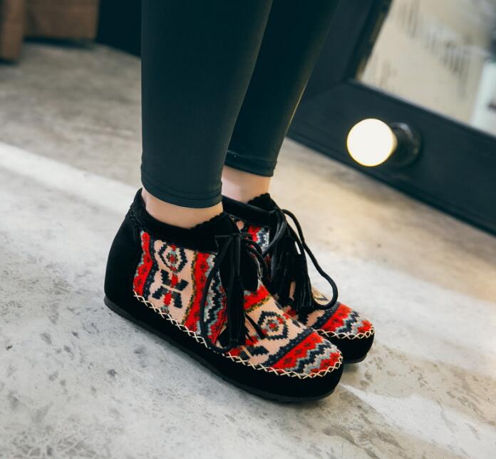 WickedAF Colorful Vintage Ankle Boots