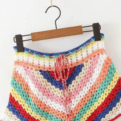 Edlyn Knit Crochet Shorts - wickedafstore