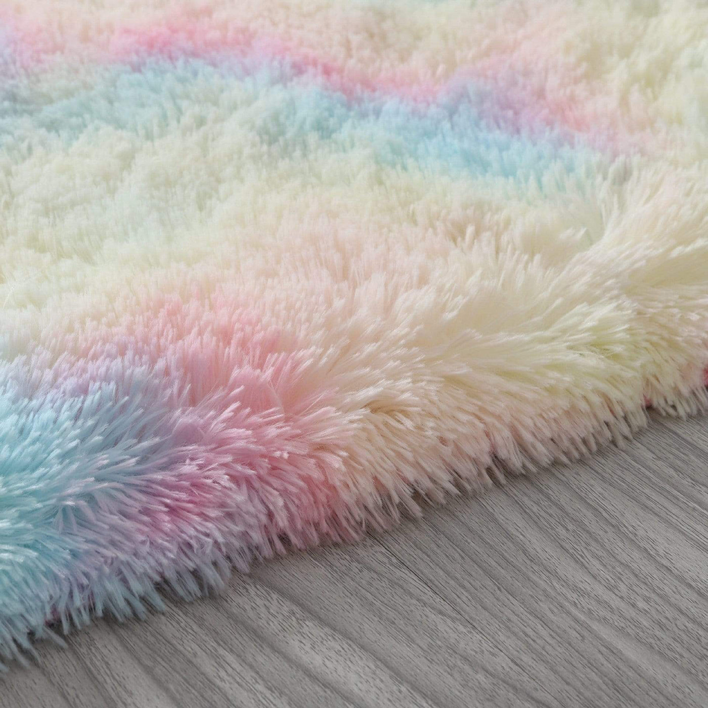 WickedAF Fluffy Rainbow Carpet