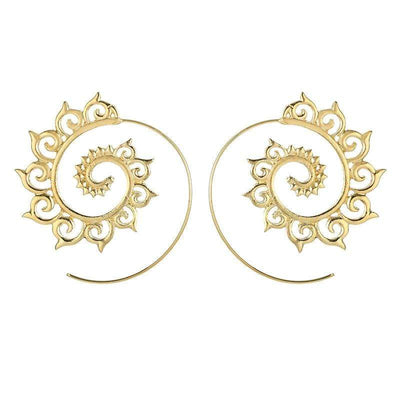 WickedAF Gold Spiral Hippie Earrings (2 Colors)