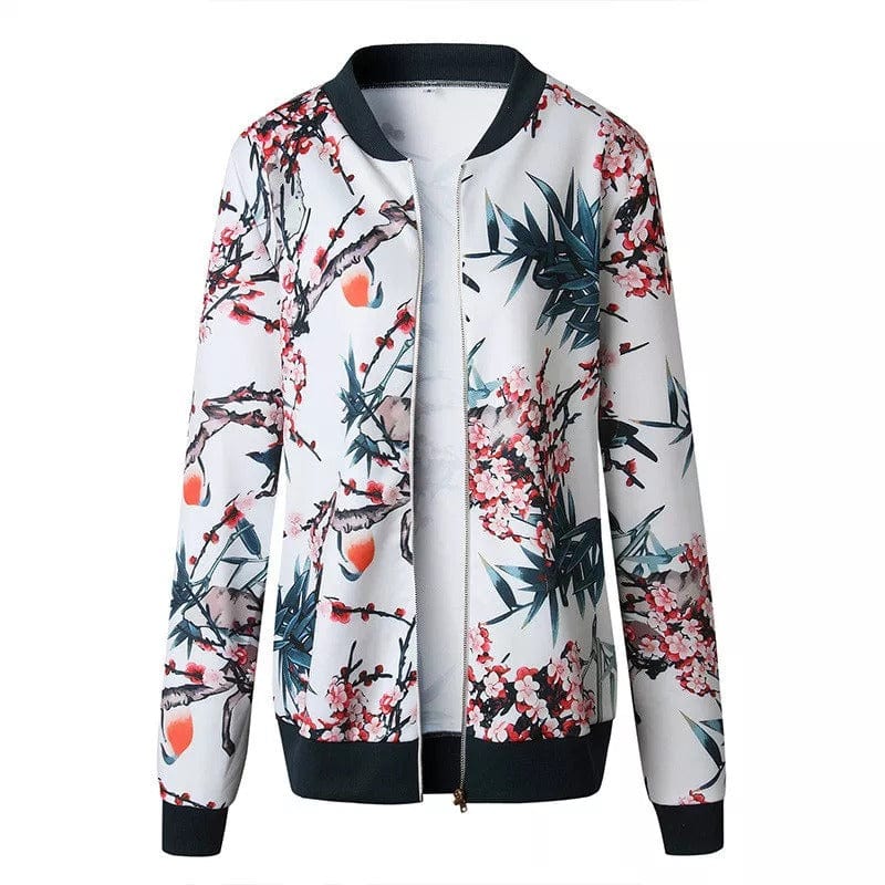 WickedAF jacket White banboo / S Alisha Floral Bomber Jacket