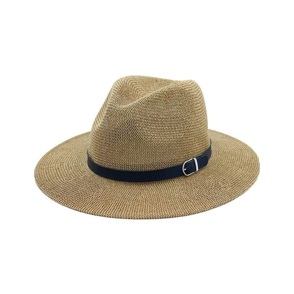 WickedAF Khaki / 55-58cm/21.7x22.9cm Black Belted Panama Hat