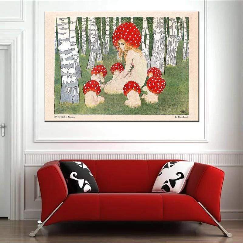 Mother Mushroom and her Kids Poster - wickedafstore