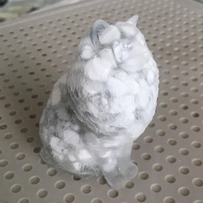 WickedAF Natural Crystal Lady Cat Carving