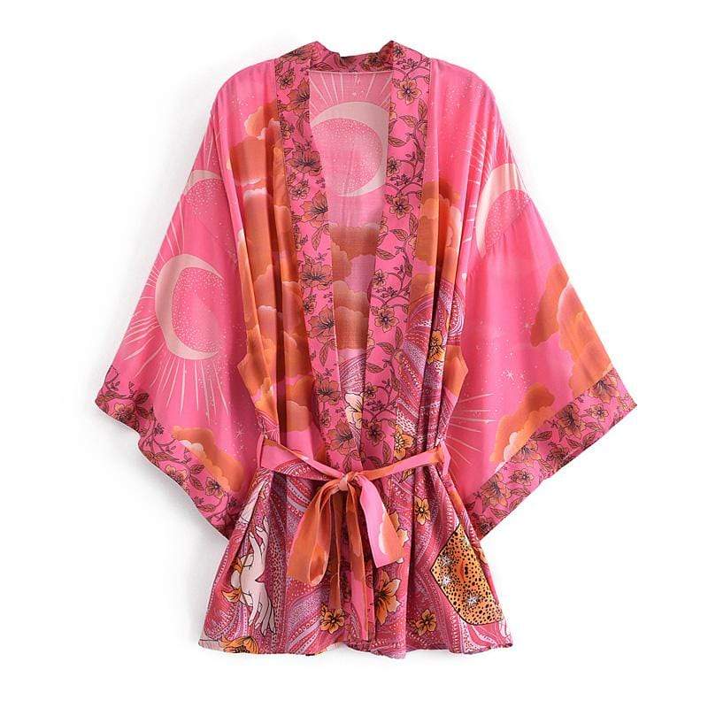 WickedAF Pink / L Mane Kimono in Pink
