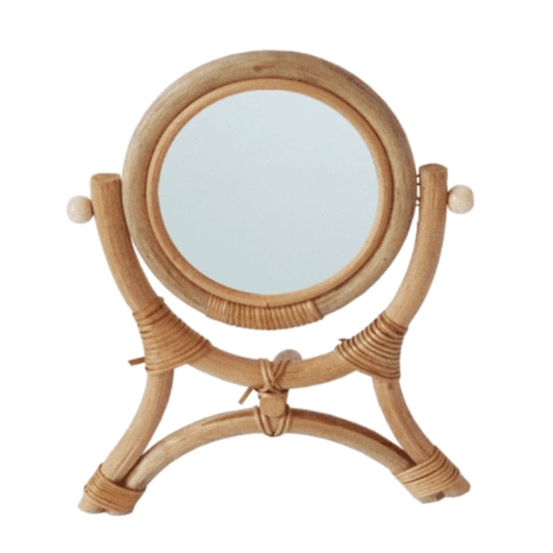 WickedAF Rattan Handmade Table Mirror