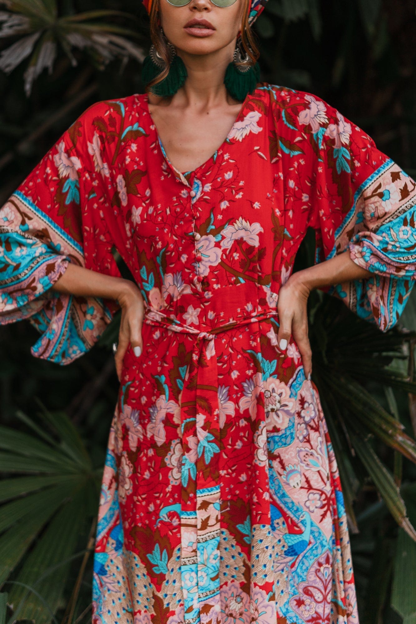 WickedAF REALM Kimono Midi Dress