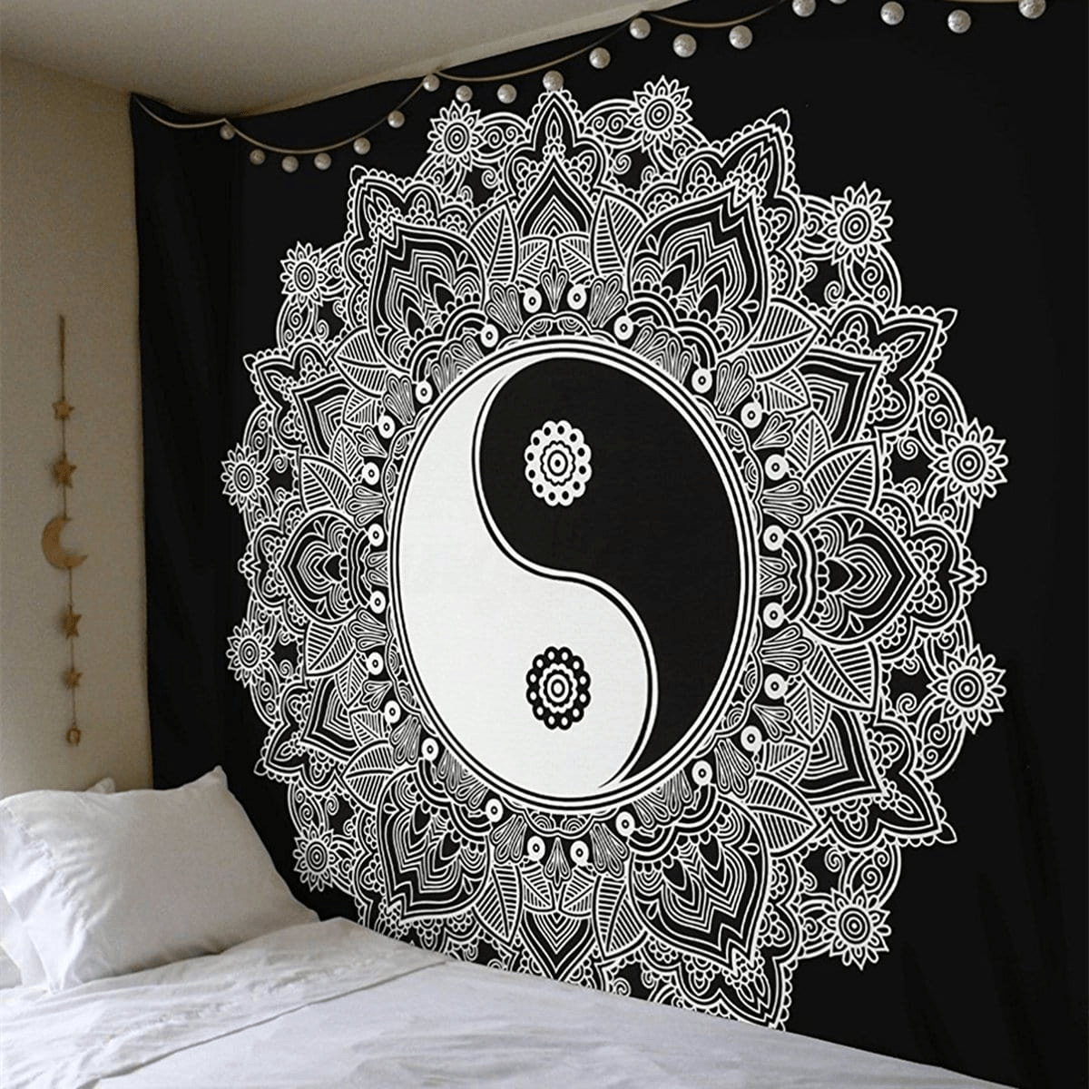 Mandala Yin Yang Tapestry - wickedafstore