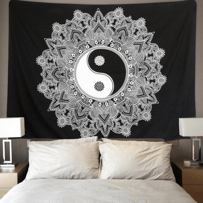 Mandala Yin Yang Tapestry - wickedafstore