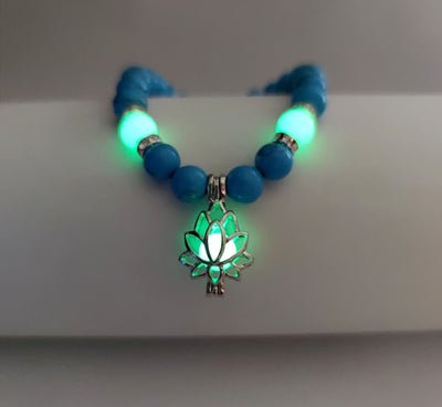 wickedafstore 0 Turquoise Green Glow Healing Stone Glow Bracelet