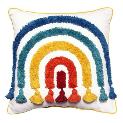 wickedafstore A 45x45cm Rainbow Embroidered Cushion Cover