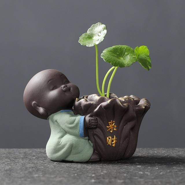 wickedafstore C Cute Baby Buddha Flower Pot