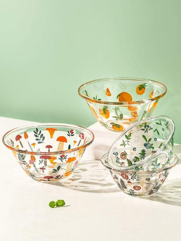 wickedafstore Cute Hand Painted Glass Bowls
