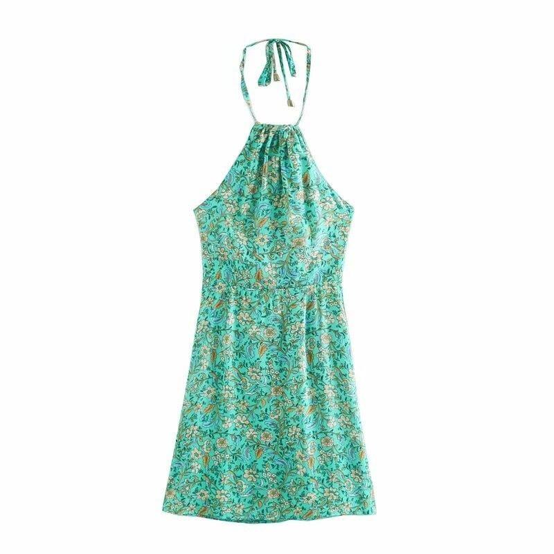 wickedafstore green / XS Akila Sleeveless Mini Dress