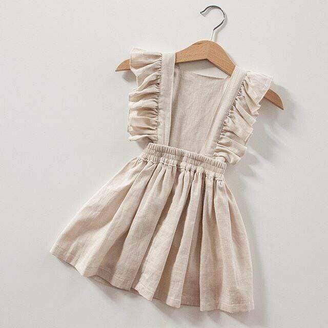 Honor Beige Baby Girl and Toddler Dress Honor Beige Baby Girl and Toddler Dress