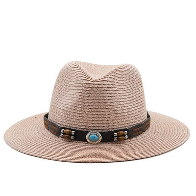 wickedafstore Pink / 56-58CM Winifred Panama Fedora Straw Hat