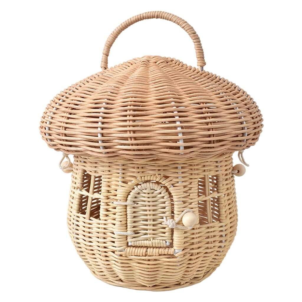 wickedafstore Rattan Mushroom Basket