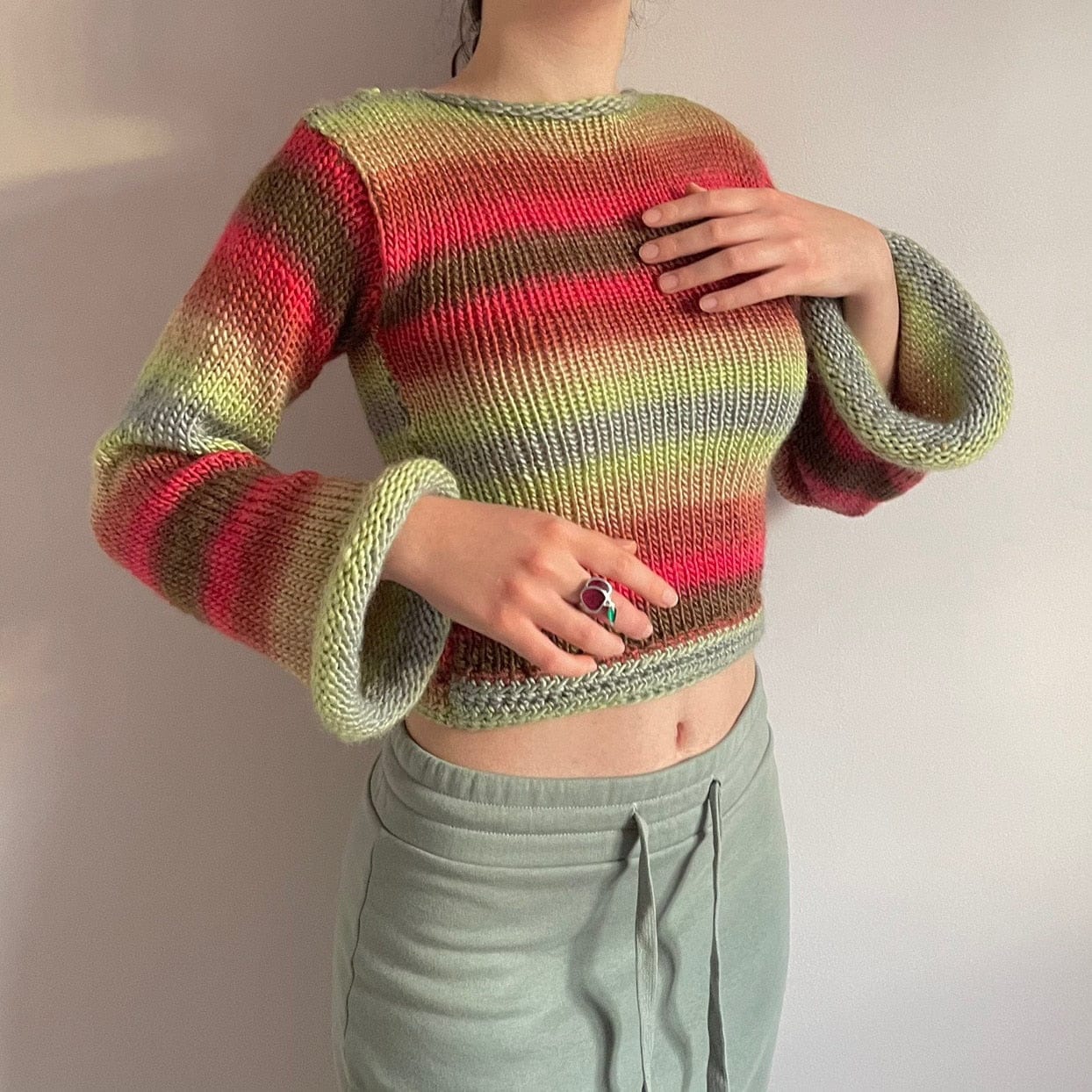 wickedafstore Red / S Matilda Crochet Sweater