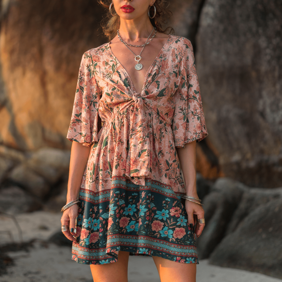 Vintage floral online mini dress