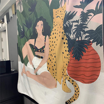 Tropical Girl Tapestry - wickedafstore