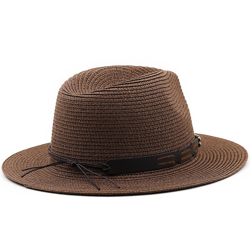 wickedafstore Winifred Panama Fedora Straw Hat