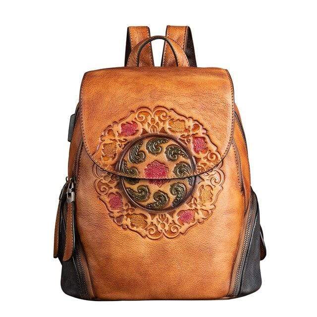 VTG JPG Tooled Leather Backpack