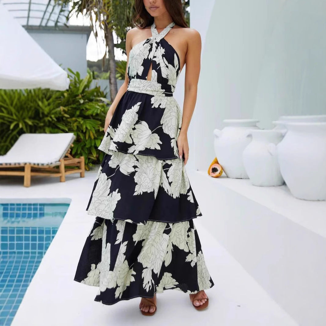 Marina Petal Tiered Maxi Dress