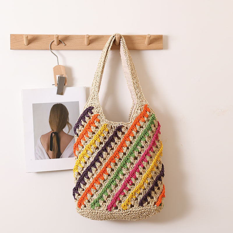 Marisol Rainbow Crochet Tote