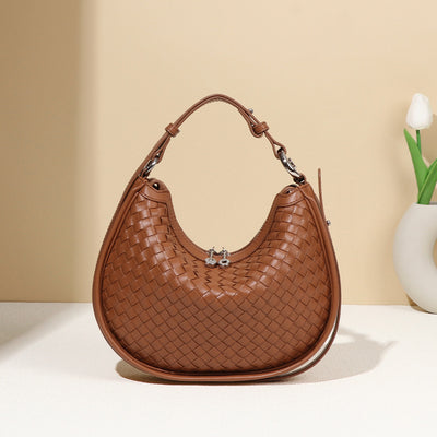 Luna Woven Leather Hobo Bag