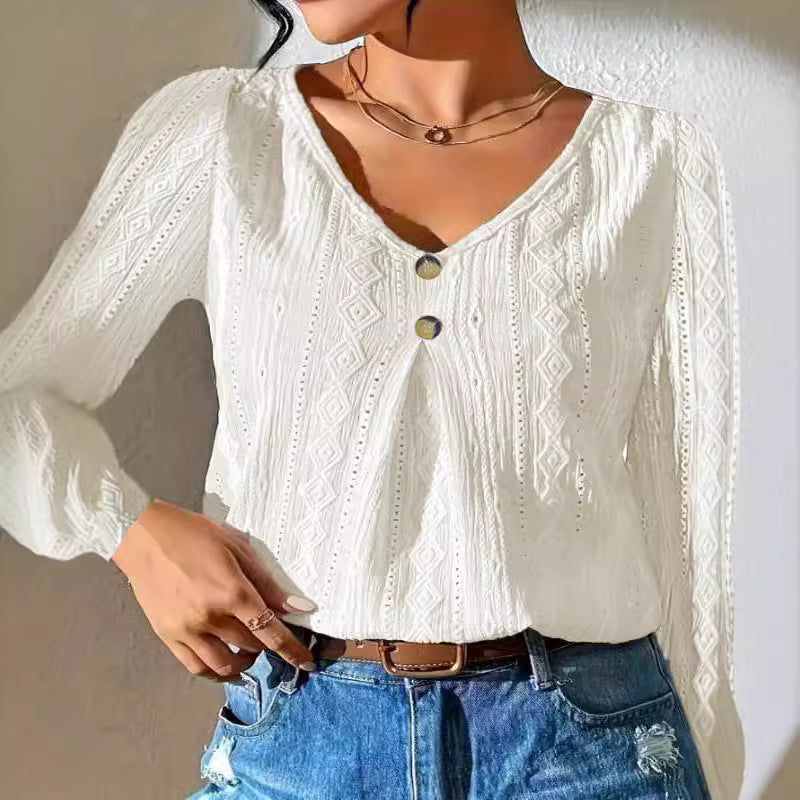 Eloise Eyelet Shirt Top