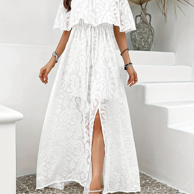 Isla Breeze Embroidered Maxi Dress