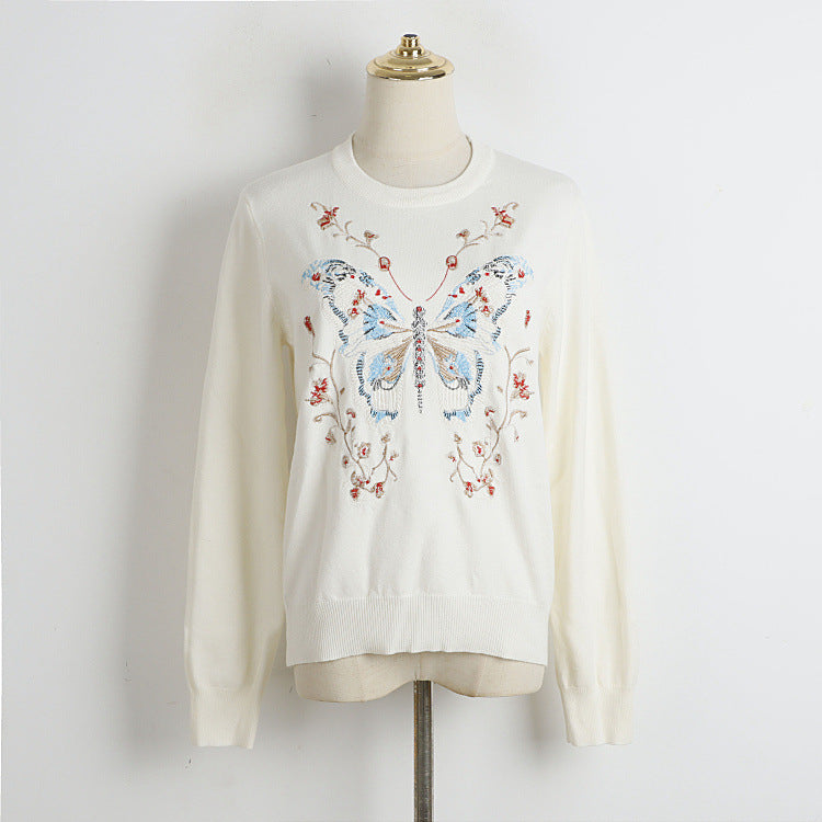 Celeste Butterfly Embroidered Sweater