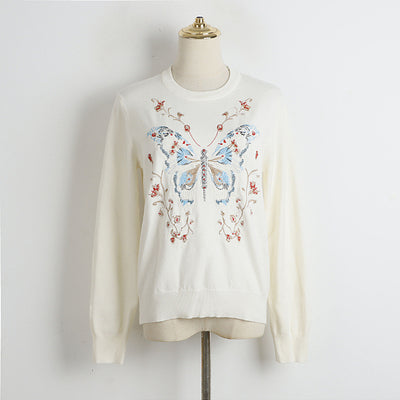 Celeste Butterfly Embroidered Sweater